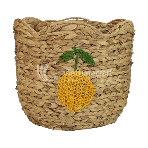 Wicker Basket Trash with Lemon Embroidery – Hot Trend for Spring and Summer 2026