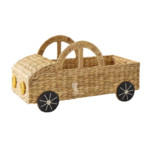 Water Hyacinth Truck Book Basket, Wholesale Eco-Friendly Kids’ Storage from Viettimecraft