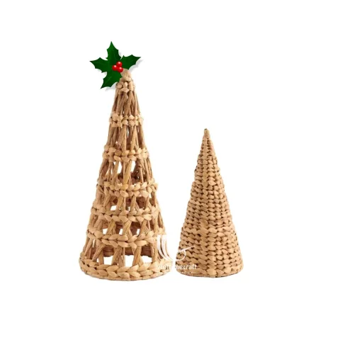 Rattan Export Eco Decor Water Hyacinth Christmas Tree, Naturally Elegant Christmas Holiday Table Decor - REX-B00525