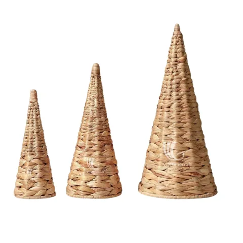 Eco Decor Water Hyacinth Christmas Tree, Naturally Elegant Christmas Holiday Table Decor