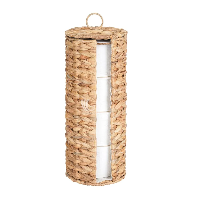 Wholesale Water Hyacinth Toilet Paper Holder, Natural Bathroom Organizer by Viettimecraft