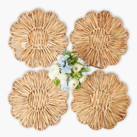 Eco-Friendly Water Hyacinth Placemat, Handmade Table Mats Wholesale Manufacturer Vietnam