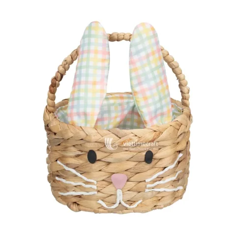 Rattan Export Cesta de Pascua de Jacinto de Agua con Forma de Conejo - REX-B00535