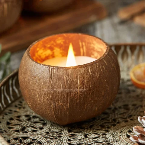 Eco-Friendly Set Coconut Shell Soy Candles – BD006