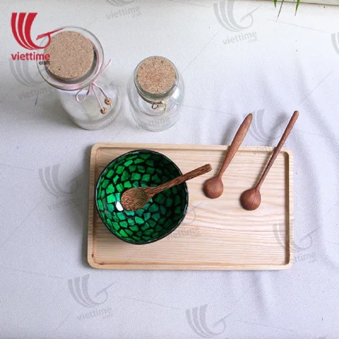 Coconut Lacquered Mother Of Pearl Inlaid Bowl