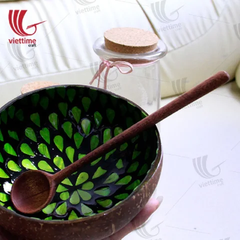 Coconut Lacquered Mother Of Pearl Inlaid Bowl