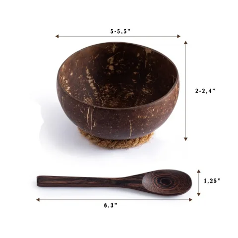 Natural Coconut Shell Bowl Decorative Key Storage – BD008