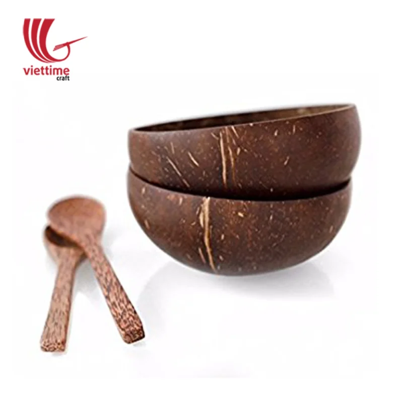 Coconut Bowl And Spoon Set Of 2