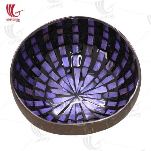 Inlaid Mother Of Pearl Coconut Bowl