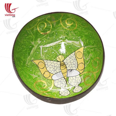 Lacquered Draw Inside Coconut Bowls