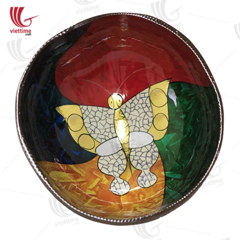 Lacquered Draw Inside Coconut Bowls