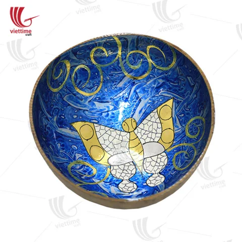 Lacquered Draw Inside Coconut Bowls