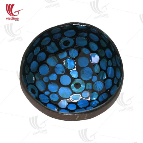 Collection Of Inlaid Mother Of Pearl Coconut Bowl