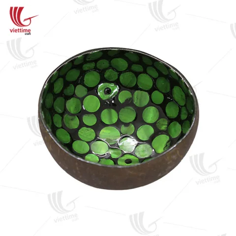 Collection Of Inlaid Mother Of Pearl Coconut Bowl