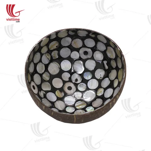Collection Of Inlaid Mother Of Pearl Coconut Bowl