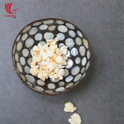 Collection Of Inlaid Mother Of Pearl Coconut Bowl