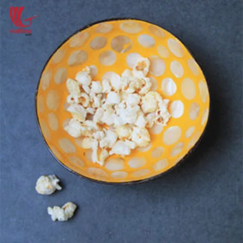 Beautiful Lacquered Coconut Shell Bowls
