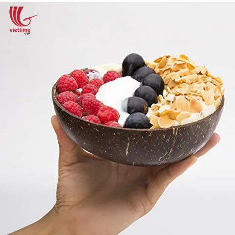 Stripe Carved Natural Coconut Bowls Wholesale