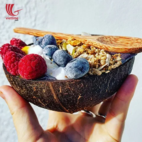 Stripe Carved Natural Coconut Bowls Wholesale