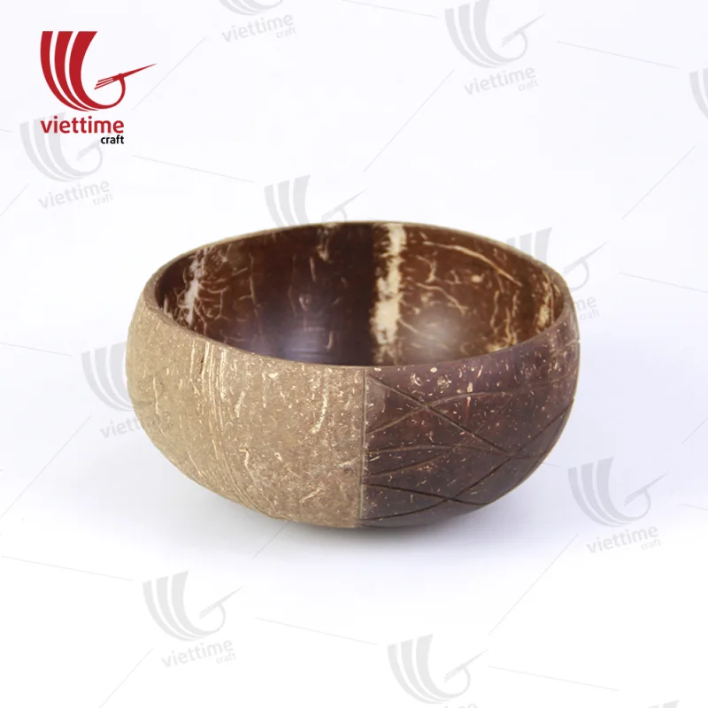 Unique Carved Coconut Shell Bowl