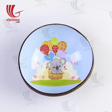 Rattan Export lackiert Bear Cartoon Kokosschalen - REX-BD029