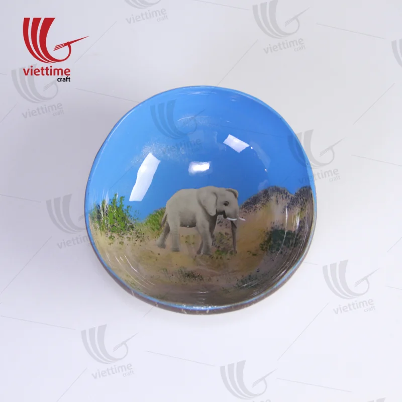 Animal Shape Lacquered Coconut Bowls