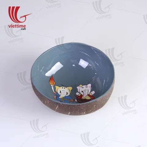 Animal Shape Lacquered Coconut Bowls