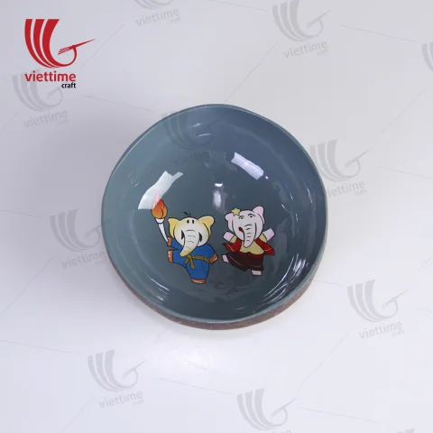 Animal Shape Lacquered Coconut Bowls