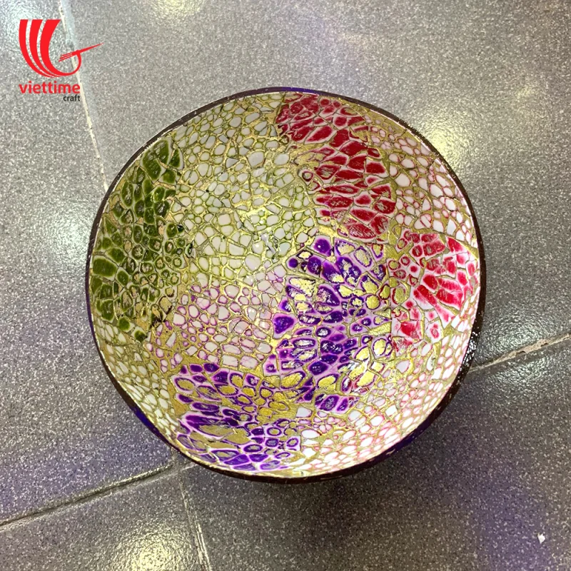 EggShell Color Inlaid InSide Coconut Bowl