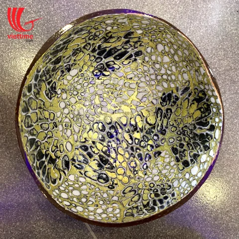 Rattan Export cáscara de huevo Inlaid Fresh Food coco cuenco - REX-BD054