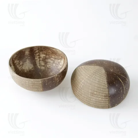 Rattan Export cáscara de coco juego de cuencos - REX-BD055