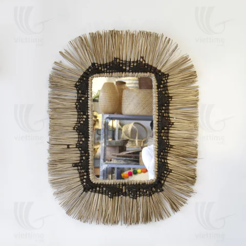 Rattan Export Woven Seagrass Mirror - REX-C00018