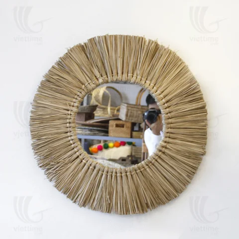 Rattan Export Straw Mirror - REX-C00021