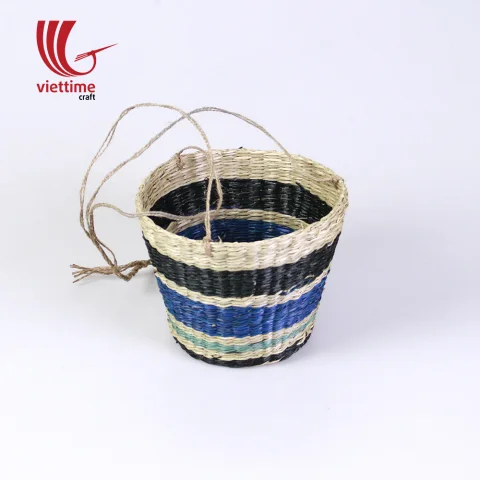 Seagrass Hanging Planter Set
