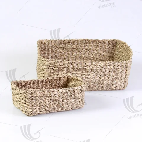 Rattan Export erba marina vassoio cesto set - REX-C00088