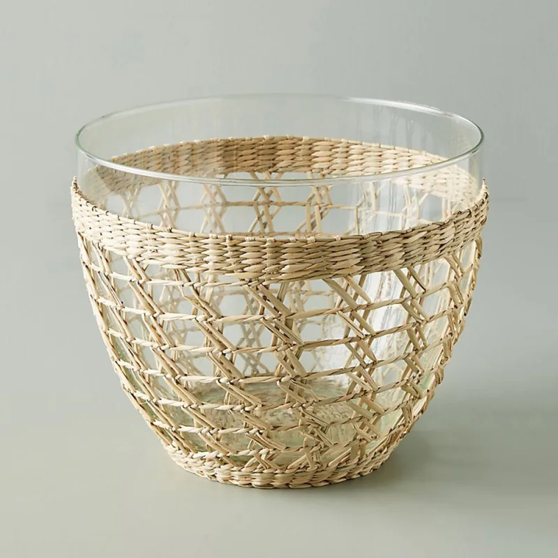 Seagrass Wrapped Serving Bowl