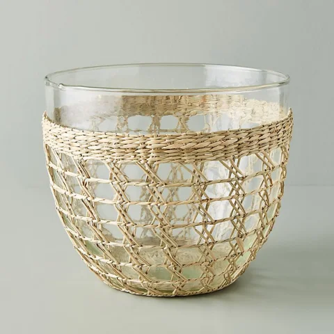 Seagrass Wrapped Serving Bowl