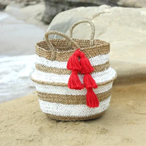 Rattan Export Seagrass Belly Basket - REX-C00297