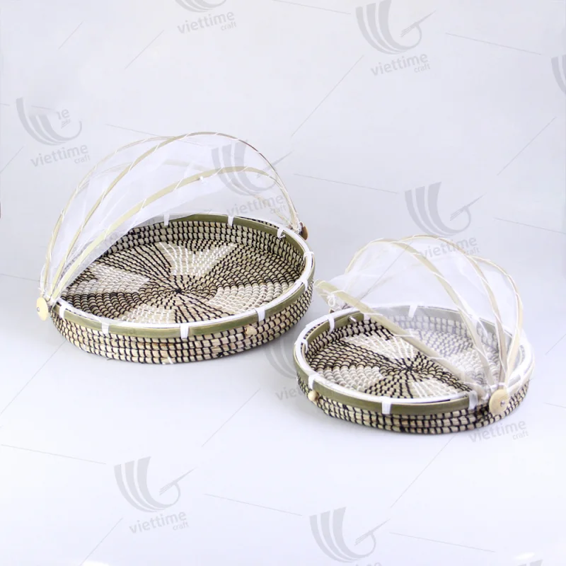 Seagrass Food Cover Basket Set