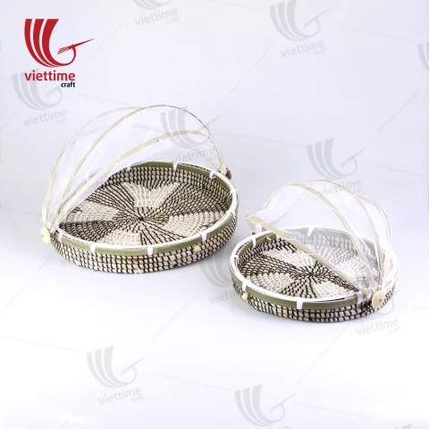Seagrass Food Cover Basket Set