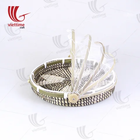 Seagrass Food Cover Basket Set