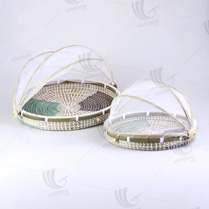 Seagrass Food Cover Basket Set