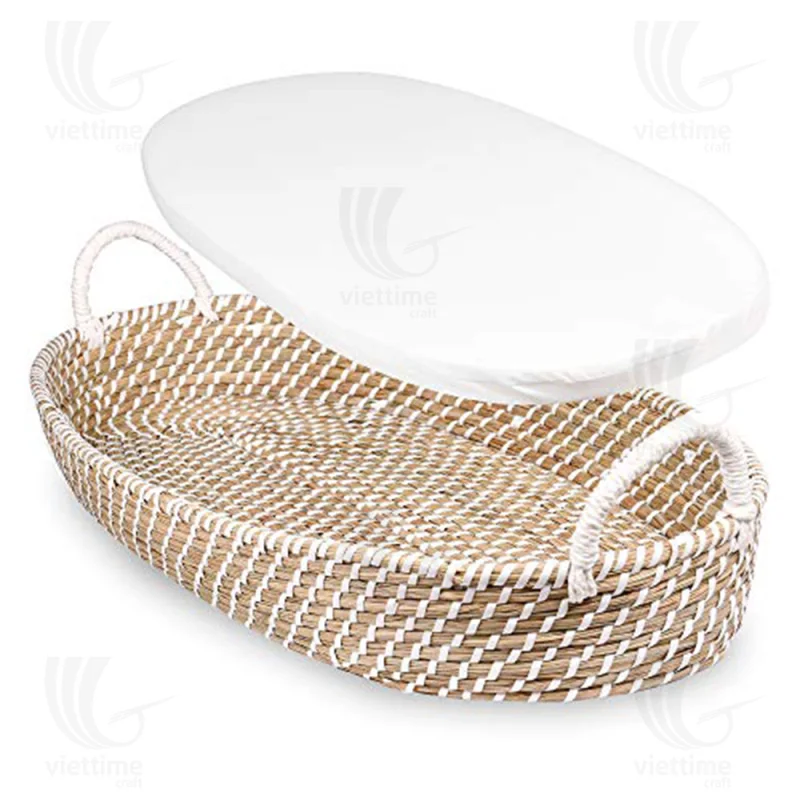 Seagrass Baby Changing Basket
