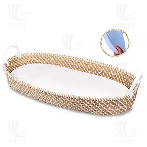 Seagrass Baby Changing Basket