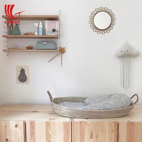 Seagrass Baby Changing Basket