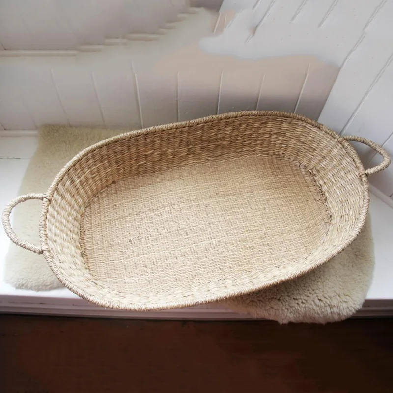Seagrass Baby Changing Basket