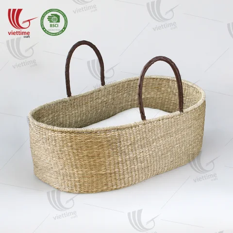 Seagrass Baby Changing Basket