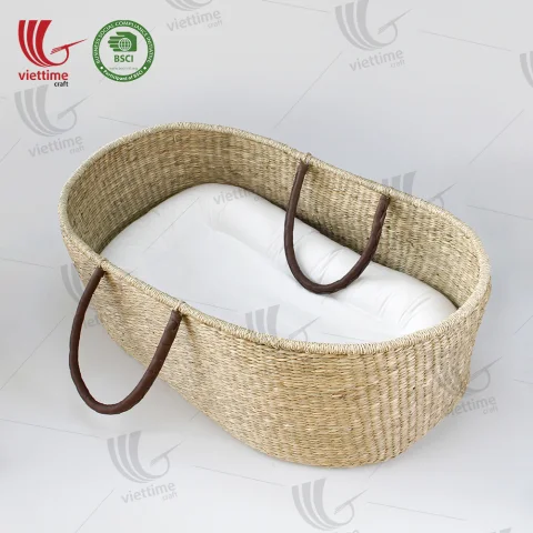 Seagrass Baby Changing Basket
