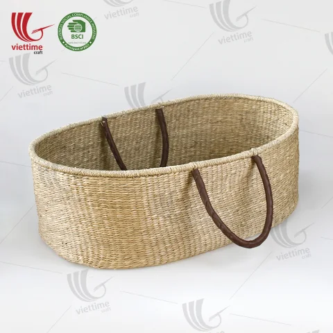 Seagrass Baby Changing Basket