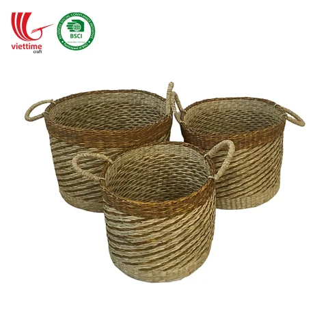 Seagrass Laundry Basket Set